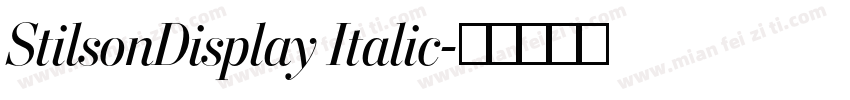 StilsonDisplay Italic字体转换